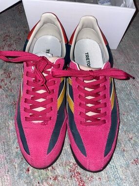 TRETORN Hot Pink Suede Nylon | Silvestr | Yellow | Carrot Cak/Lt Pebbl Sneakers